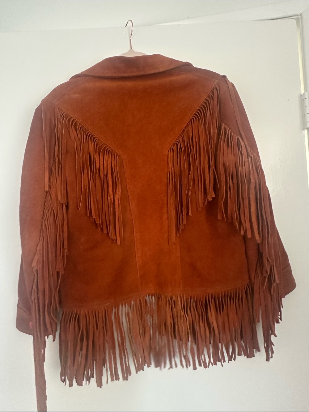 Vintage Fringed Suede Jacket - Rust Brown - Picture 5 of 5